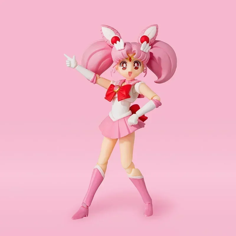 W magazynie Bandai oryginalny SHF Sailor Moon Chibi animacja Anime figurka Model z pcv zabawka kolekcjonerska prezent świąteczny