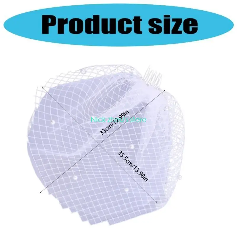 E15E حجاب الزفاف مع مشط الشعر الخرز اللؤلؤ شير تول الحجاب للحدث موضوع وحفلات الزفاف التصوير رئيس التبعي #6