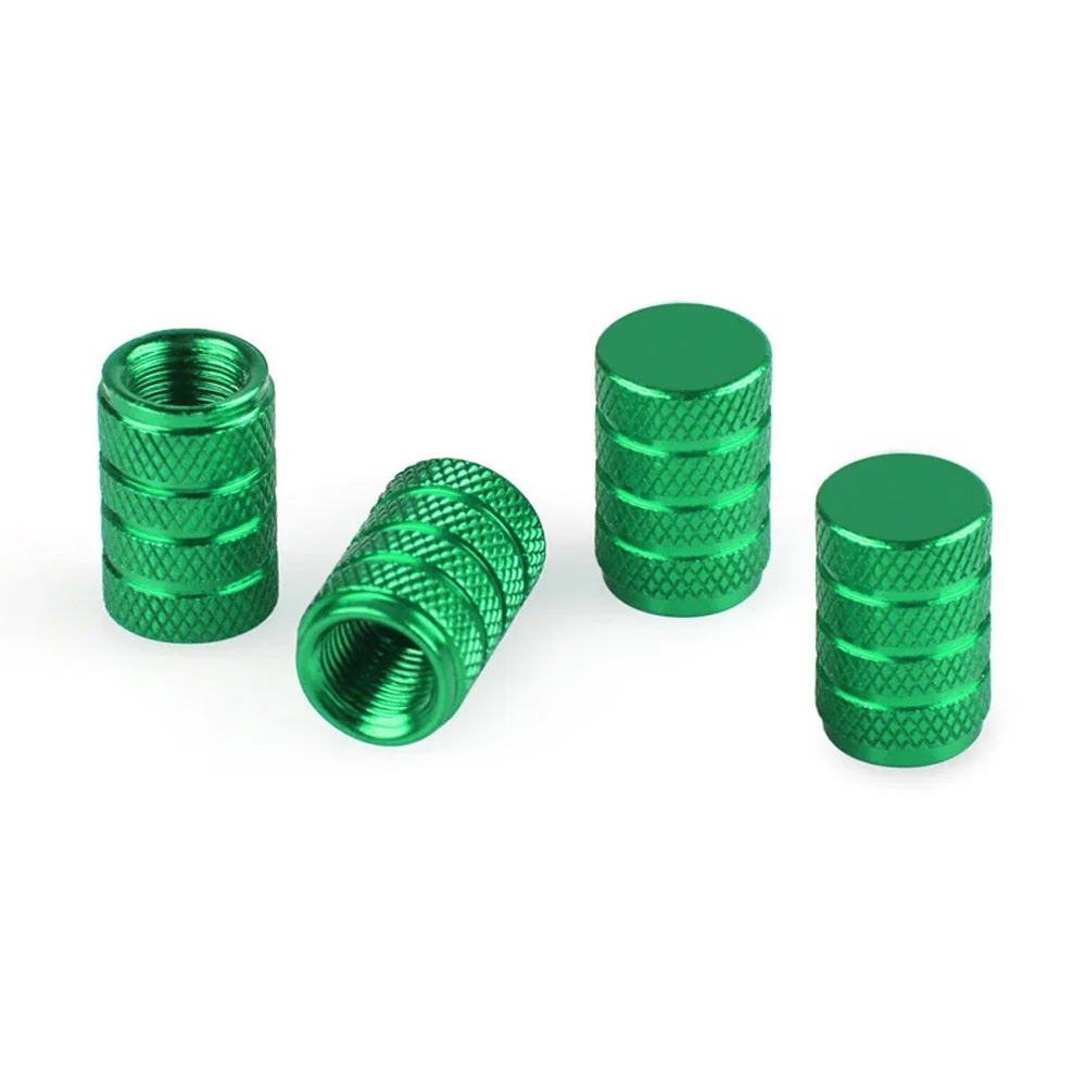 4pcs New Green Aluminum Metal Wheel Tire Valve Caps Dust Cover For AUDI BMW VW Mazda Ford Toyota Nissan Hyundai Car Styling