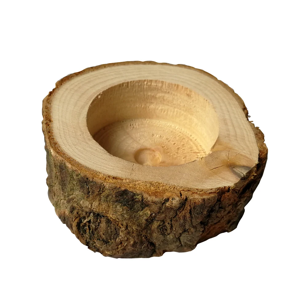 

6 Pcs Holder Rustic Mini Stump Planter C Home Decor Wooden C Holder Wedding Party Bamboo C St