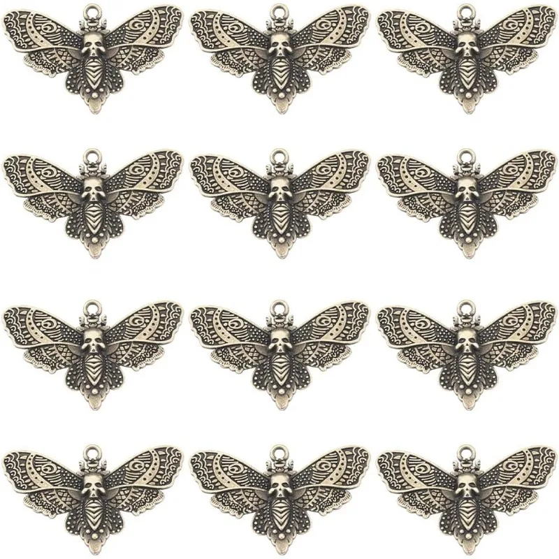 Moth Charms Bulk Goth Butterfly Charm Halloween Charms Bulk for Jewelry Making Charms - view 5