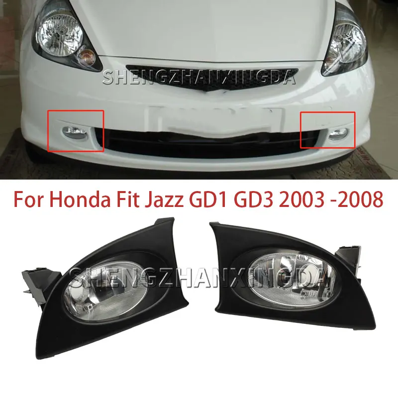 

Shengzhan Xingda Is Suitable for Honda Fit Jazz Gd1 Gd3 2005-2008 1/2 Car Front Bumper Fog Lights (Without Bulbs)
