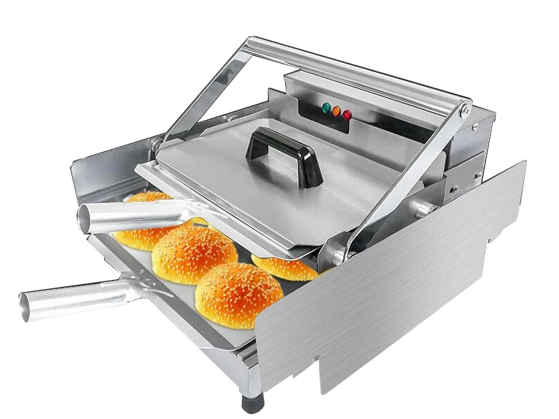 2000W Electric Bun Hamburger Toaster Bread Grill Oven Hamburger Cooker Double Layer Bake Burger Machine