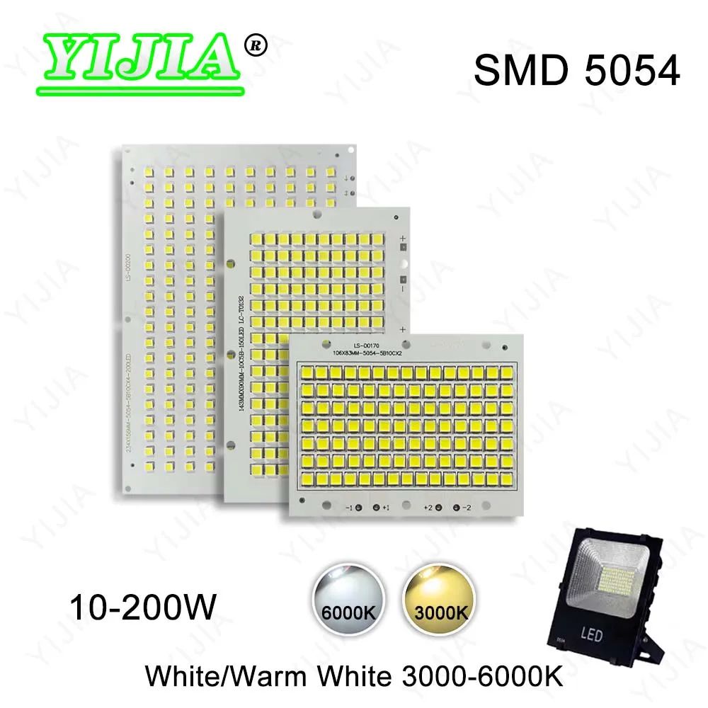 LED Floodlight 10W 20W 30W 50W 100W 150W 200W Full Power led PCB Board SMD5054 For Floodlight Retrofit Light Source Replacement