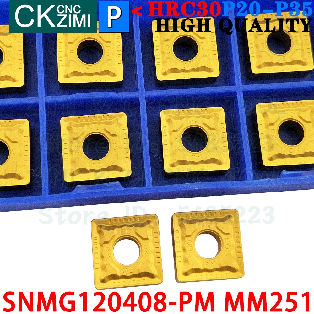 SNMG120408-PM MM251 SNMG 120408 PM MM251 Karbit Sisipan Eksternal Berputar Sisipan Alat SNMG432 SNMG1204 SNMG 1204 PM CNC Logam Mesin Bubut Alat Pemotong
