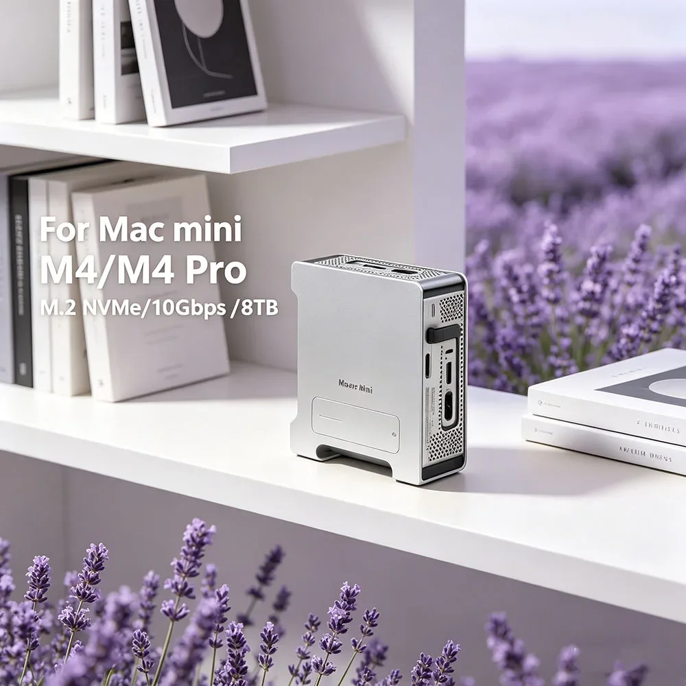 

10Gbps C HUB SSD Docking Stand、M 2 NVMe SSD Enclosure、4K 60HZ HDMI、SD4.0、TF4.0、2024 MAC Mini M4 M4 Pro、High Speed