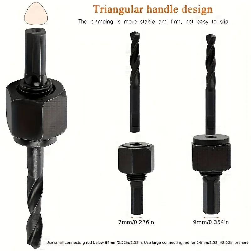 11個/18個/セット 木工用ホールソー ドリルビットセット - 三角シャンク木工用ドリルビット、木材、PVC、石膏ボード用