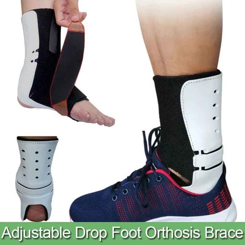 

1Pcs Adjustable Drop Foot Orthosis Brace-Ankle Sprain Orthosis Stabilizer Foot Protector Hemiplegia Corrector Rehabilitation