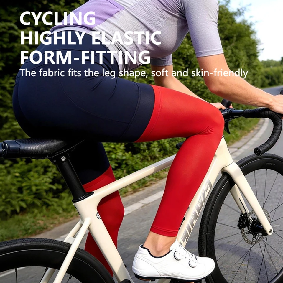 1Pcs Summer Outdoor Sports Leg Sleeves Elastic UV Protection Compression Sleeves Cycling Running Basketball Climbing Men Women
