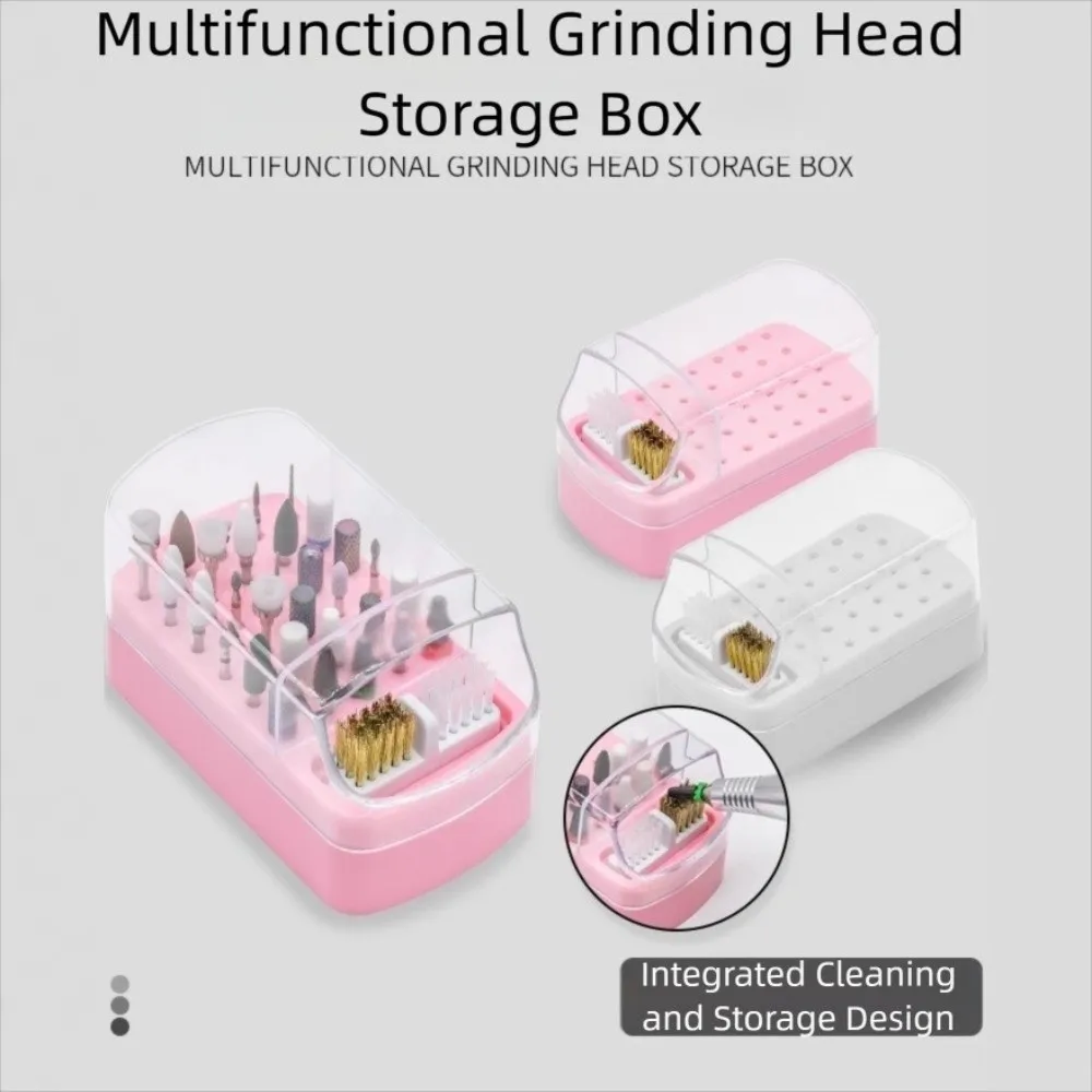 

Dustproof 30 Holes Nail Drill Bits Organizer Box Acrylic Nail Salon Nail Art Drill Bit Holder Nail Manicure Tool Home Nail Art