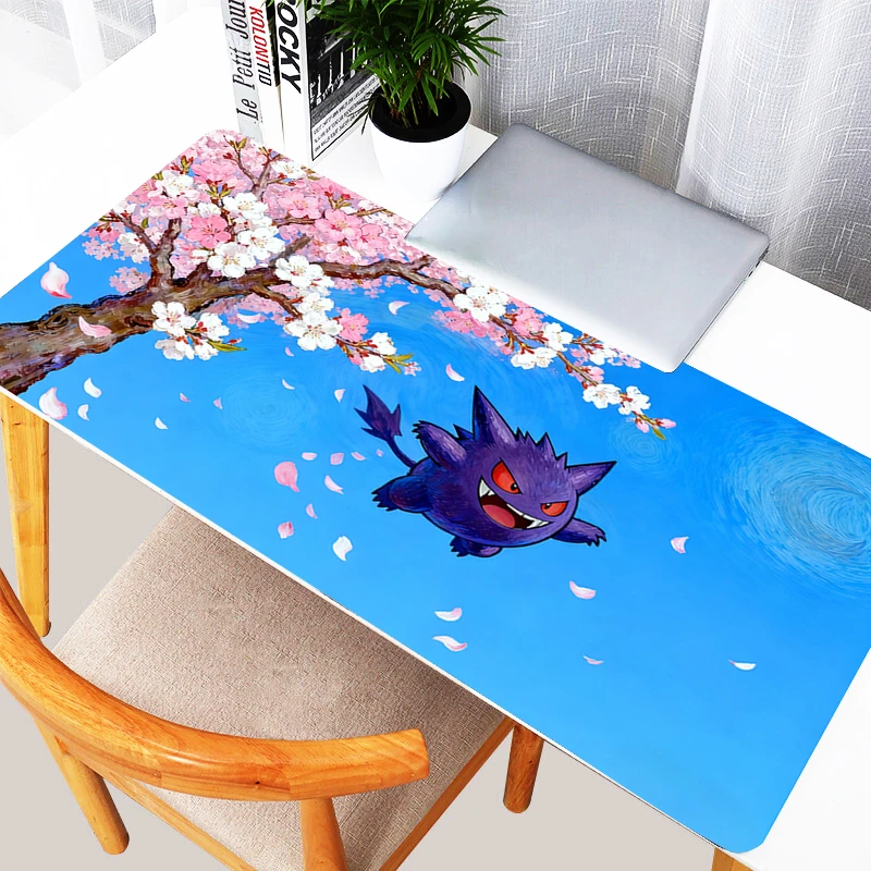 

Коврик для мыши с дизайном «Звездное небо» и аниме, нескользящий, для студенческого общежития, обеденного стола, офиса, учебы, с милым изображением покемонов, подкладка для клавиатуры