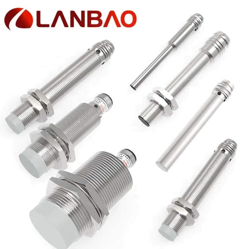 Lanbao NPN PNP 4 Wires DC 10-30V M12 Auto Inductive Proximity Sensor With CE UL Certification