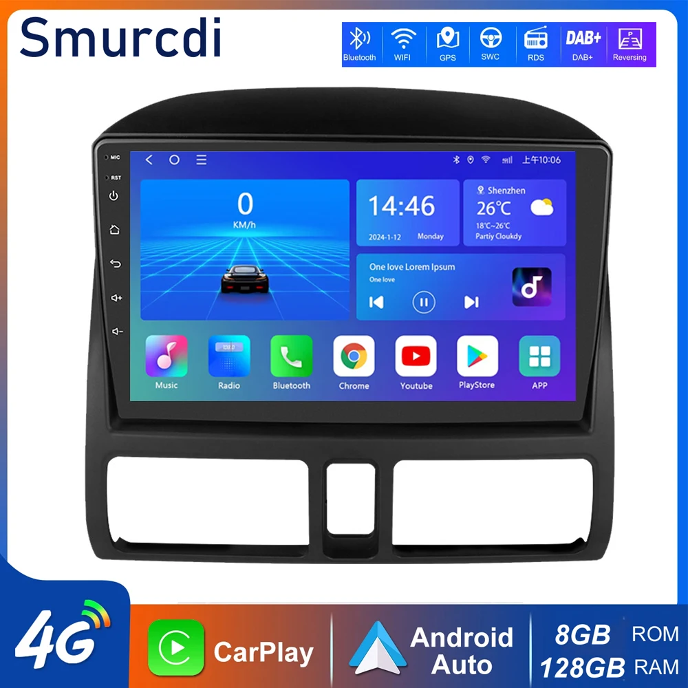 

Android 15 Car Radio For Honda CR-V CRV 2 2001 2002 2003-2006 Multimedia GPS Navigation autoradio 4G WIFI DSP Carplay Auto