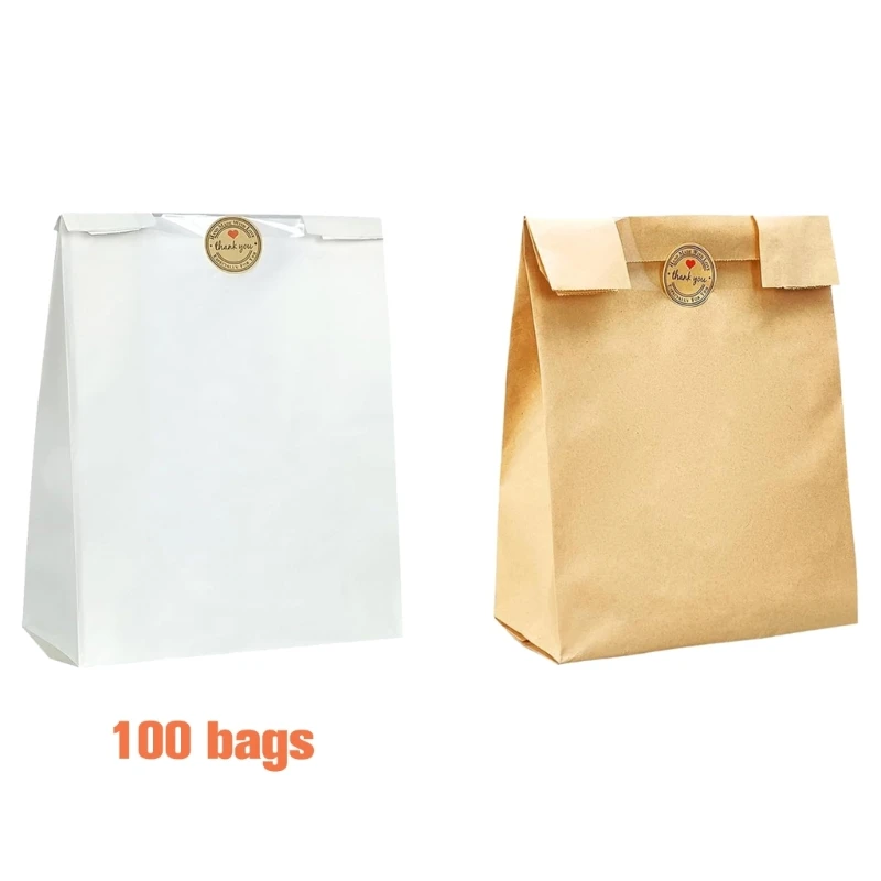 

White/Yellow Paper Bread Bags with Transparent View Window Bread Packaging Bags for Bread Shops and Baking Enthusiasts