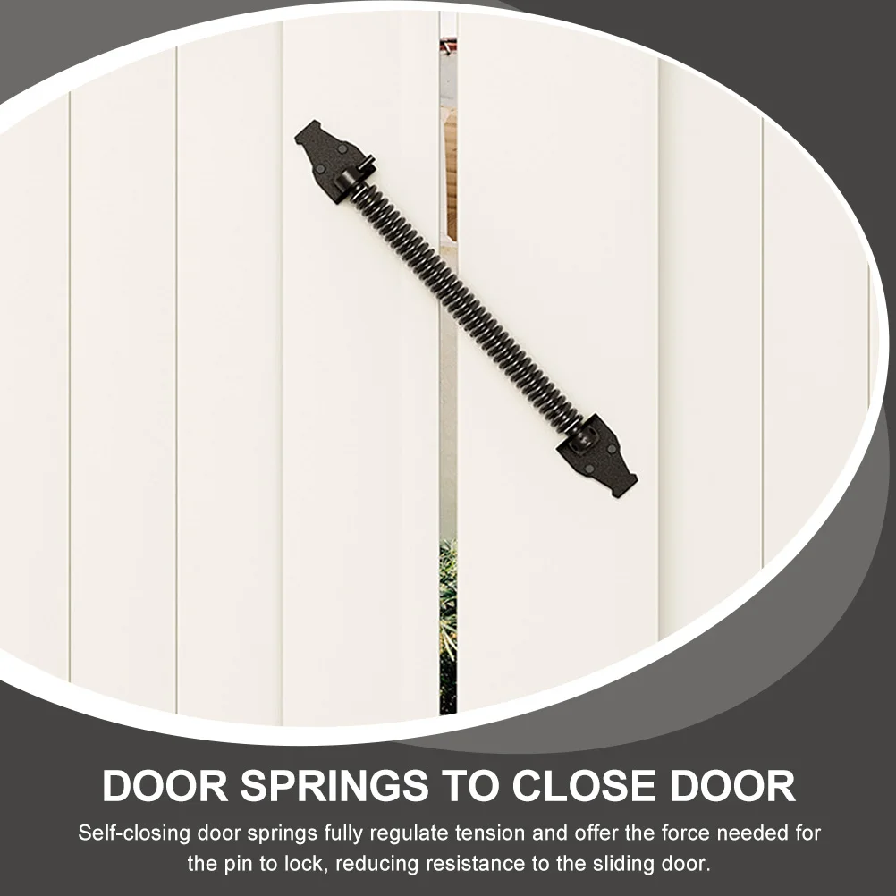 

1 set 1 Set Self-Closing Gate Spring Heavy Duty Door Closer For Wooden Vinyl Fence Gates Automatic Tensioner Outdoor Garden Pool
