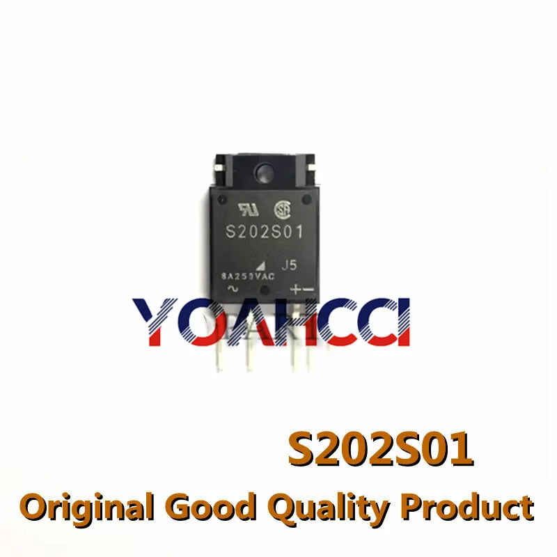 S202S01(5pieces) S202S01 RELAY SSR 240VAC 8A TRIAC 4-SIP Solid State Relays Original  In Stock