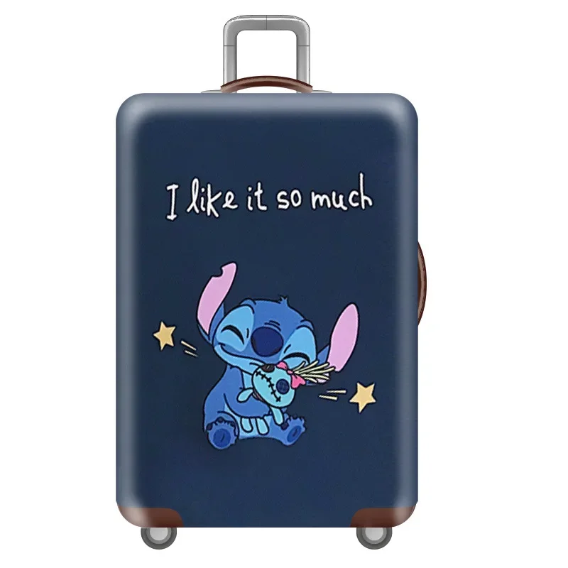 Disney Stitch Travel Suitcase Dust Cover Cartoon Thicker Luggage Protective Cover for 18-32 In Travel Suitcase Cover Accessories