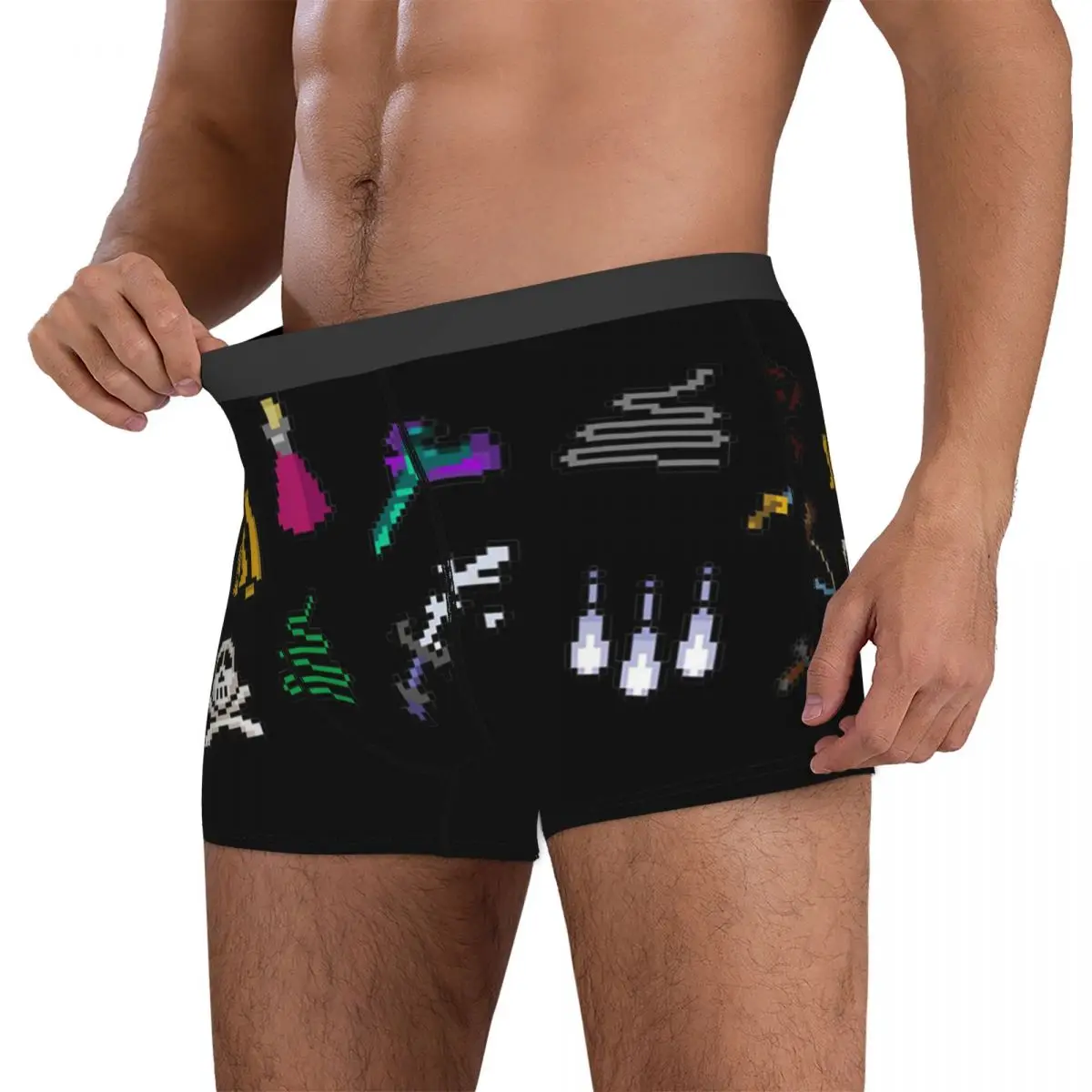 Boxer mutande pantaloncini Old School Runescape Player Killing Bundle mutandine intimo traspirante da uomo Homme Man Boyfriend Gifts