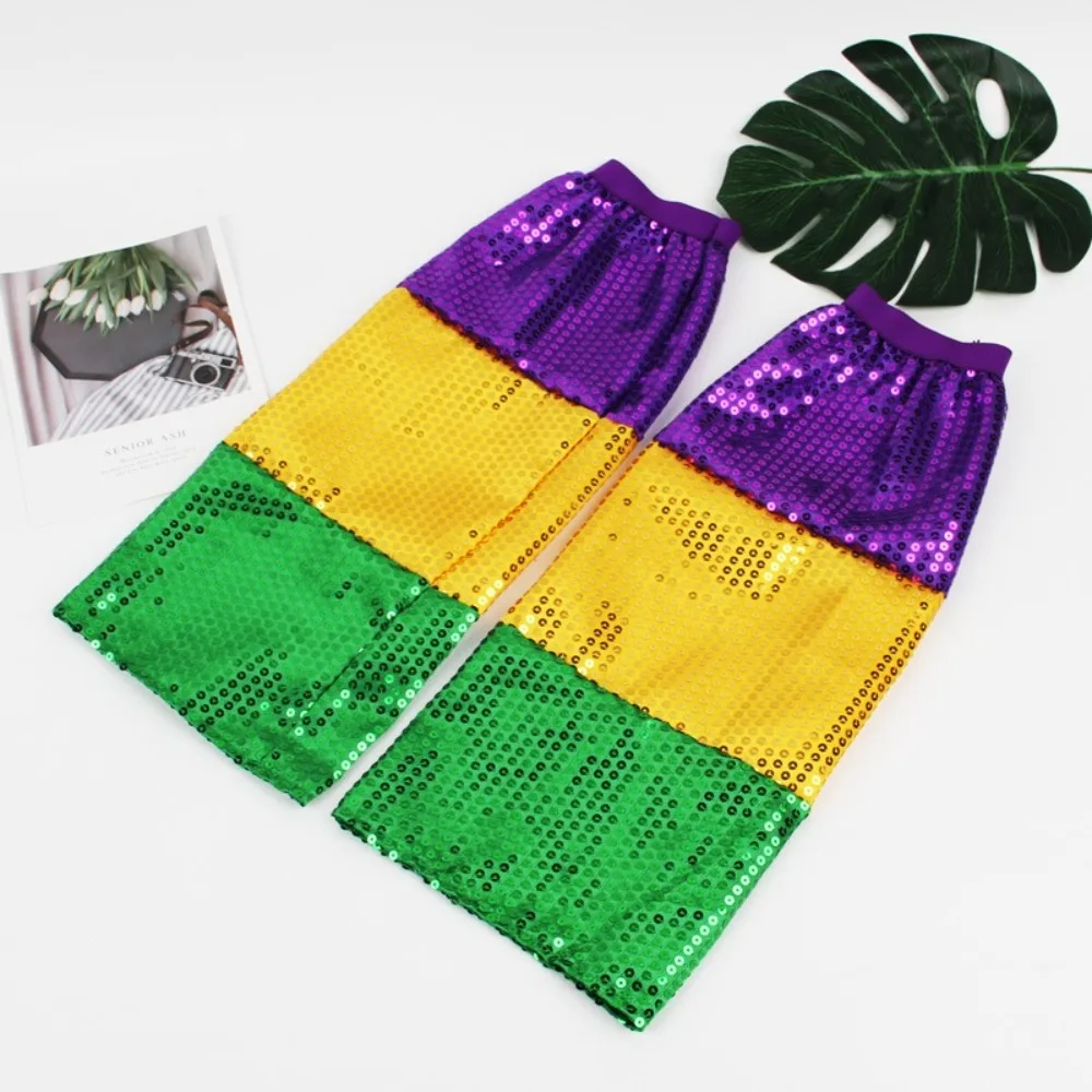 Neue Pailletten Beinlinge Party Kleid Glitzernde Kniehohe Bein Socken Punk Hip Hop Elegante Tanz Kostüm Party