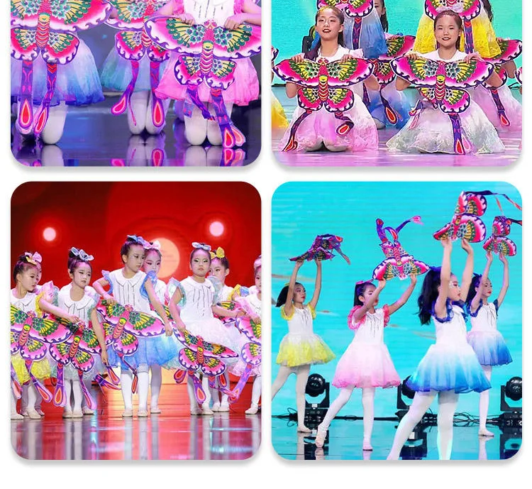 Latawiec Łąka Latawiec Dzieci Dorosły Bambusowy Motyl Ogon BEZ Sznurka Latawce Gingham Pokaz Sceniczny Wisząca Dekoracja Zabawne Zabawki Sportowe