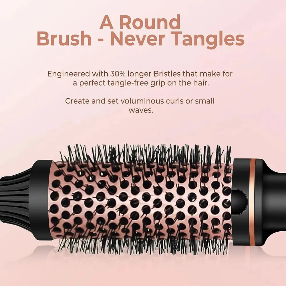 Curling Iron Brush Ceramic Ionic Hair Curler Hot Brush LCD Display Hair Straightener Fast Heating Hair Crimper Tourmaline Ionic