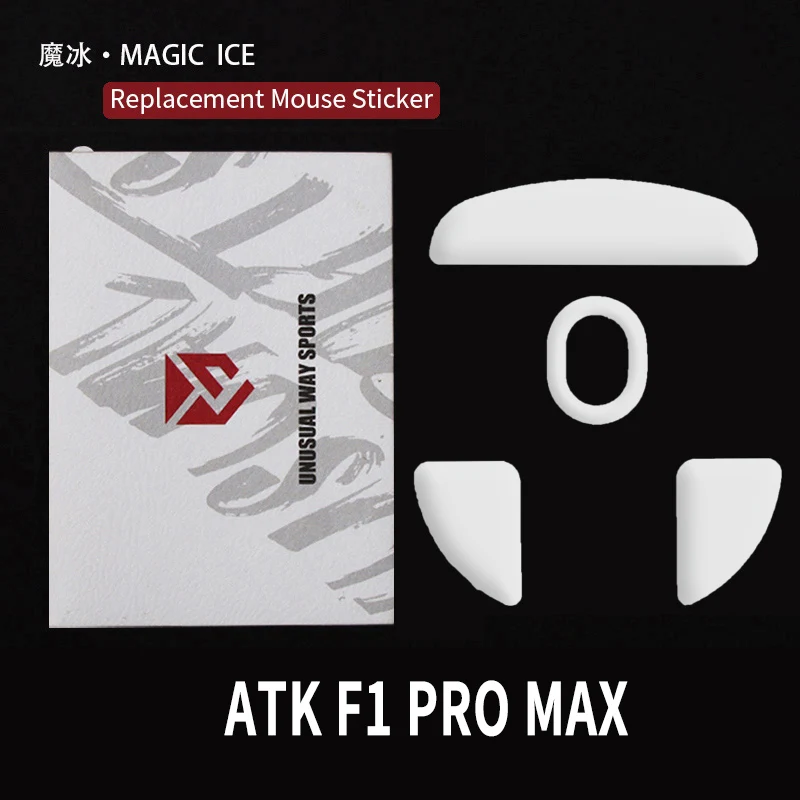 UnusualWaySports Mouse Skates Feet ATK F1 PRO MAX Cambered Surface PTFE Anti Collapse Magic Ice Pink Black Silver Fox