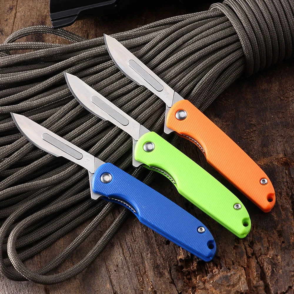 Multicolor ABS Handle Folding Knife Outdoor Survival Camping Emergency Tools EDC Pocket Utility Scalpel Knife Small Box Cutter