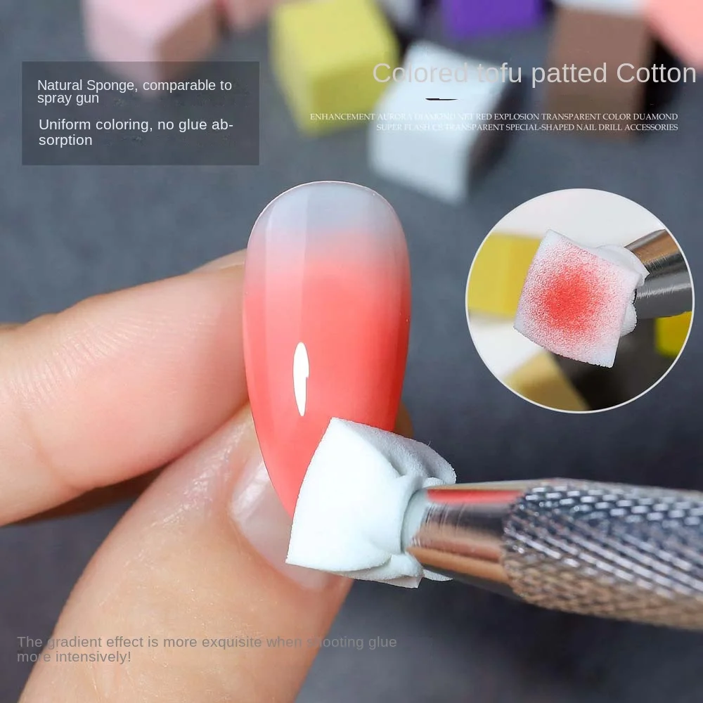 Tampon de transfert d'ongles en mousse, outil de manucure, éponge de coloration dégradée, stylo à saisir, tampon de peinture, 20 pièces, 50 pièces