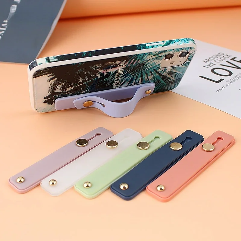 Wrist Band Hand Band Finger Grip Mobile Phone Holder Stand For IPhone Xiaomi Samsung Push Pull Universal Phone Socket Holder