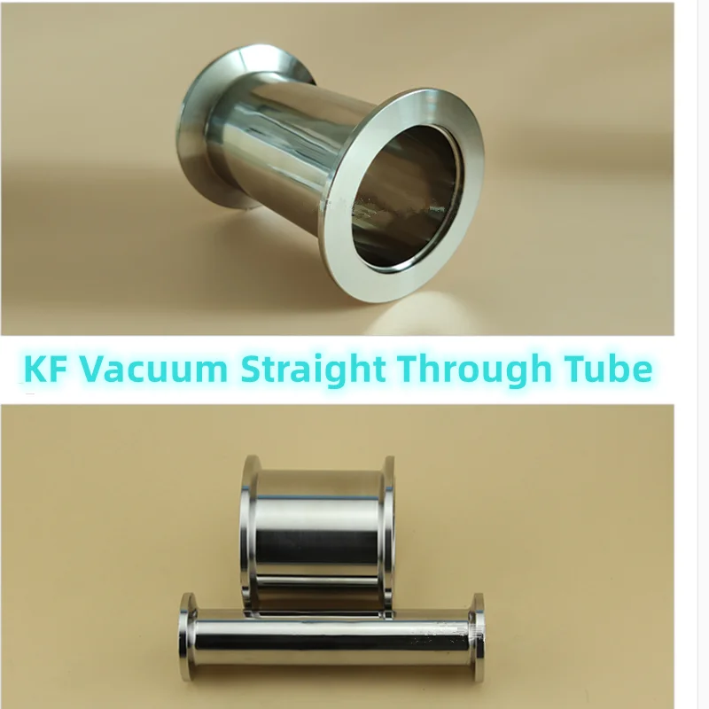 Vacuum Equal Diameter Pipe 1pc KF40/KF50 Length 50-200mm Quick-Installation Vacuum Straight Diameter Flange Tube Fittings Joint