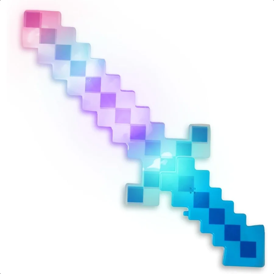 

LED LightUp Pixel Sword 18 8Bit Style Toy with Multicolor Flashing Lights