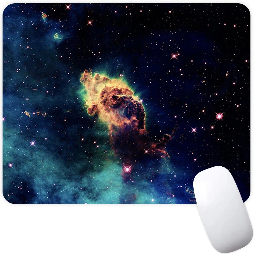 Small Gaming Mouse Pad Computer Mousepad Gamer Mouse Mat Laptop Mausepad Space Galaxy Nebula Planet Carpet Keyboard Mat Desk Pad