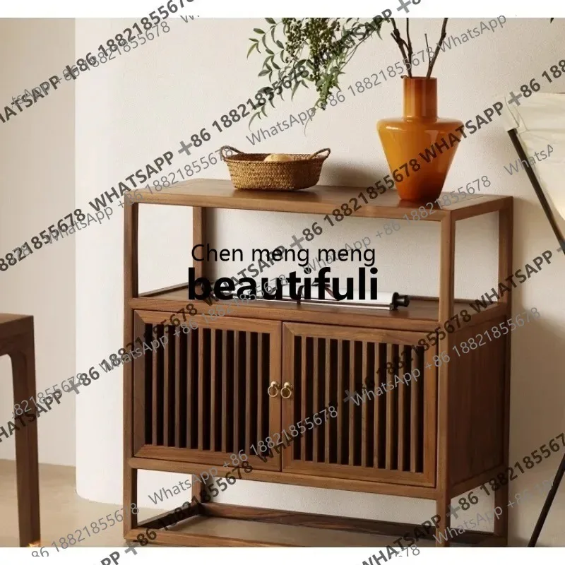 Household all solid wood, tea room, tea cabinet, storage and display integrated cabinet