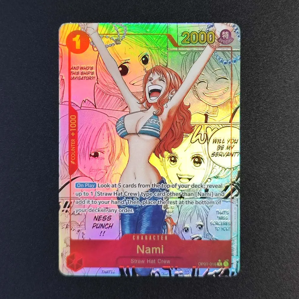 Bricolage une pièce jeu de cartes Manga Shanks OP01-120 Luffy EB02-061 Chopper EB01-006 Nami OP01-016 Sogeking anglais Tcg cartes d'anime
