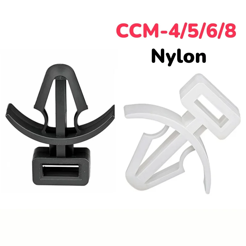 CCM-4/5/6/8 White/Black Nylon Plastic Bore PCB Board Hole Cable Zip Tie Belt Clip Push Tie Mount Rivet Fixed Seat