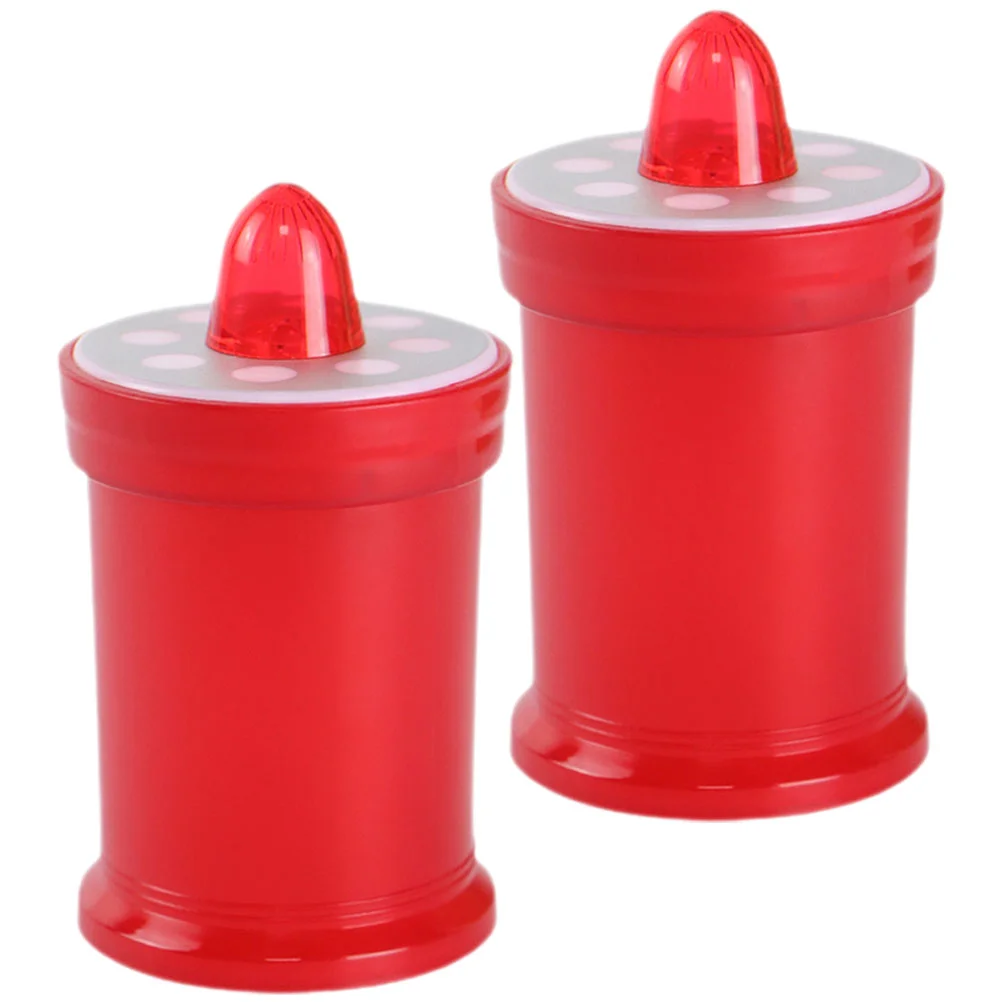 2 Pcs Flickering LED Candles Cemetery Light Solar Table Centerpiece Plastic Fake Lamp