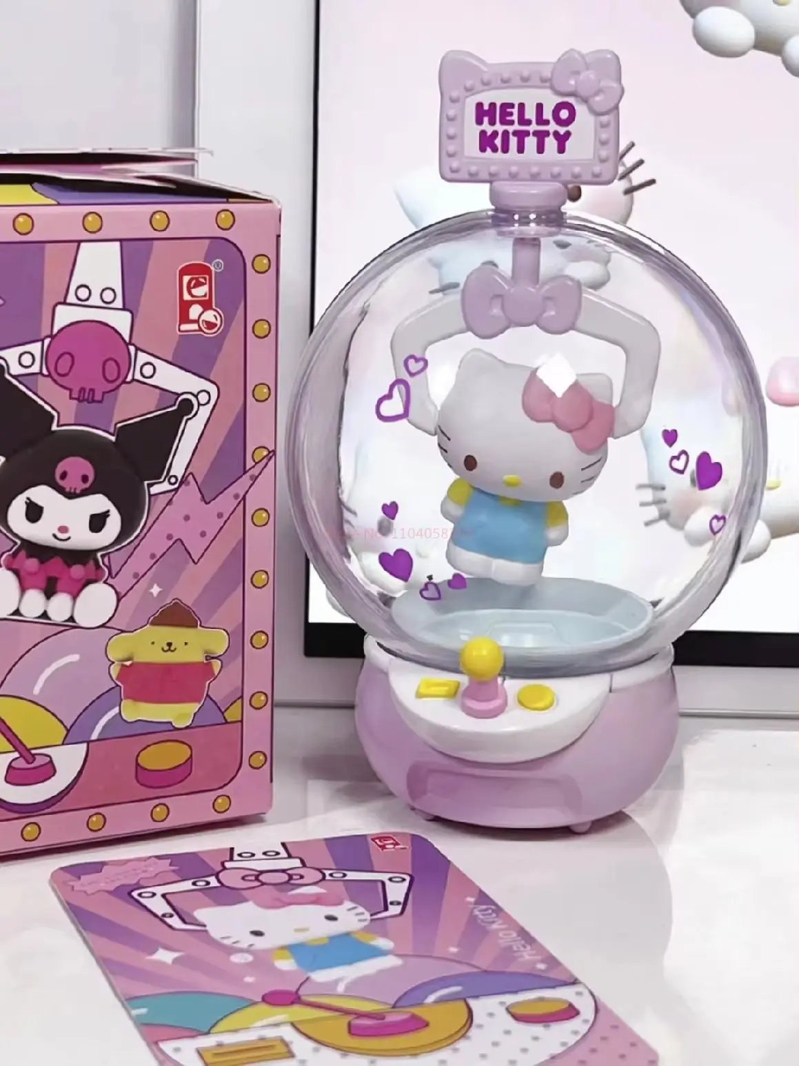 Sanrio เครื่องจับเล็บกล่องลึกลับกล่องปริศนาของสะสมเครื่องประดับตกแต่งเดสก์ท็อปโมเดลสาวน่ารักเซอร์ไพรส์ของเล่นของขวัญ Hello Kitty