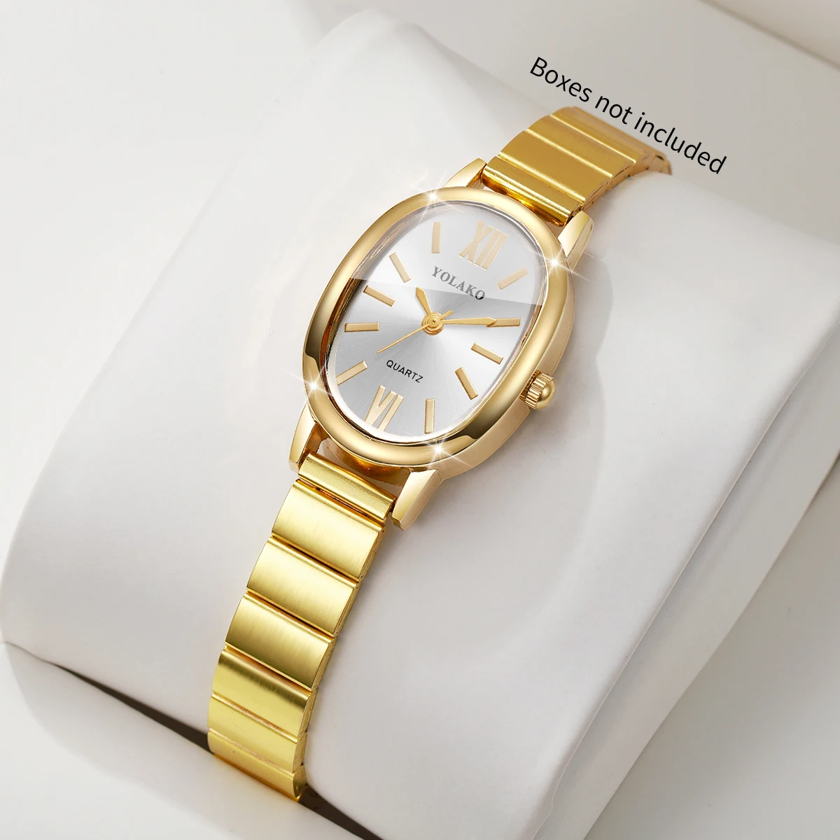 Fashion Oval Roman Dial Women Watch Elegant Steel Band Ladies Quartz Wristwatches Relogio Feminino GiftWithout Box