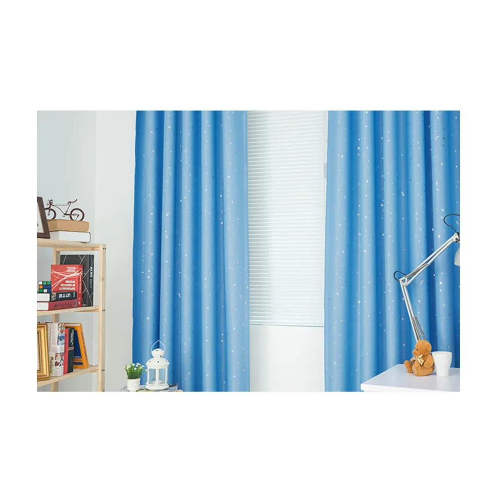 100x135cm Sky Blue Blackout Window Curtains Full Privacy Sun Blocking Room Darkening Drapes for Bedroom Living Room Kitchen view 6