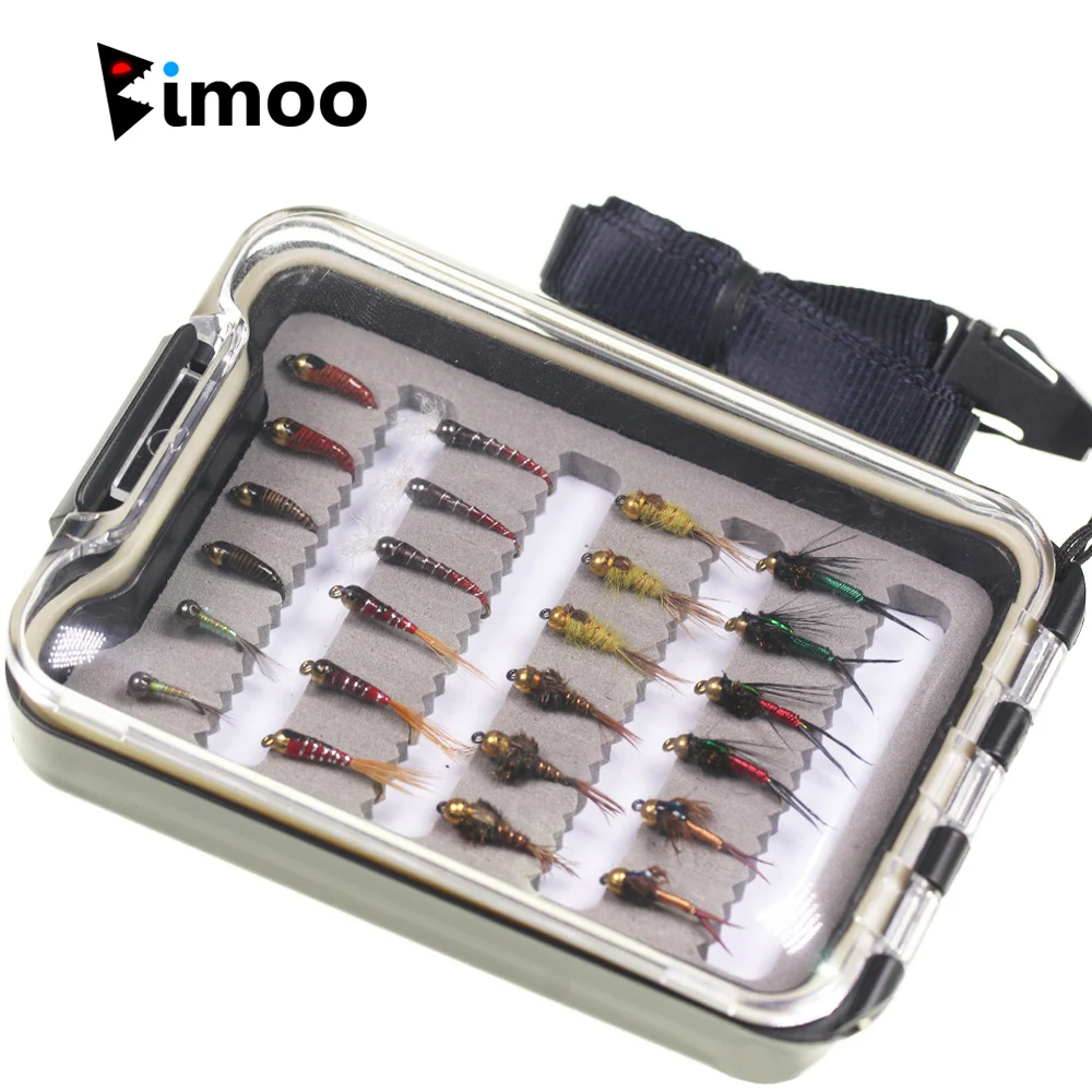 

Набор из 24 самодельных рыболовных мушек (пердигон, эпоксидные, буззеры, миджи, харес-нимфы, медные) для ловли форели