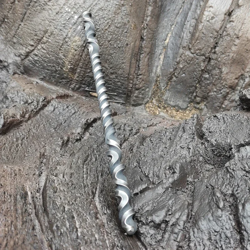 NEW 27cm Solid Spiral EDC Creative Ornament Model Collection Gold Hoop Bar Small Steel Stick