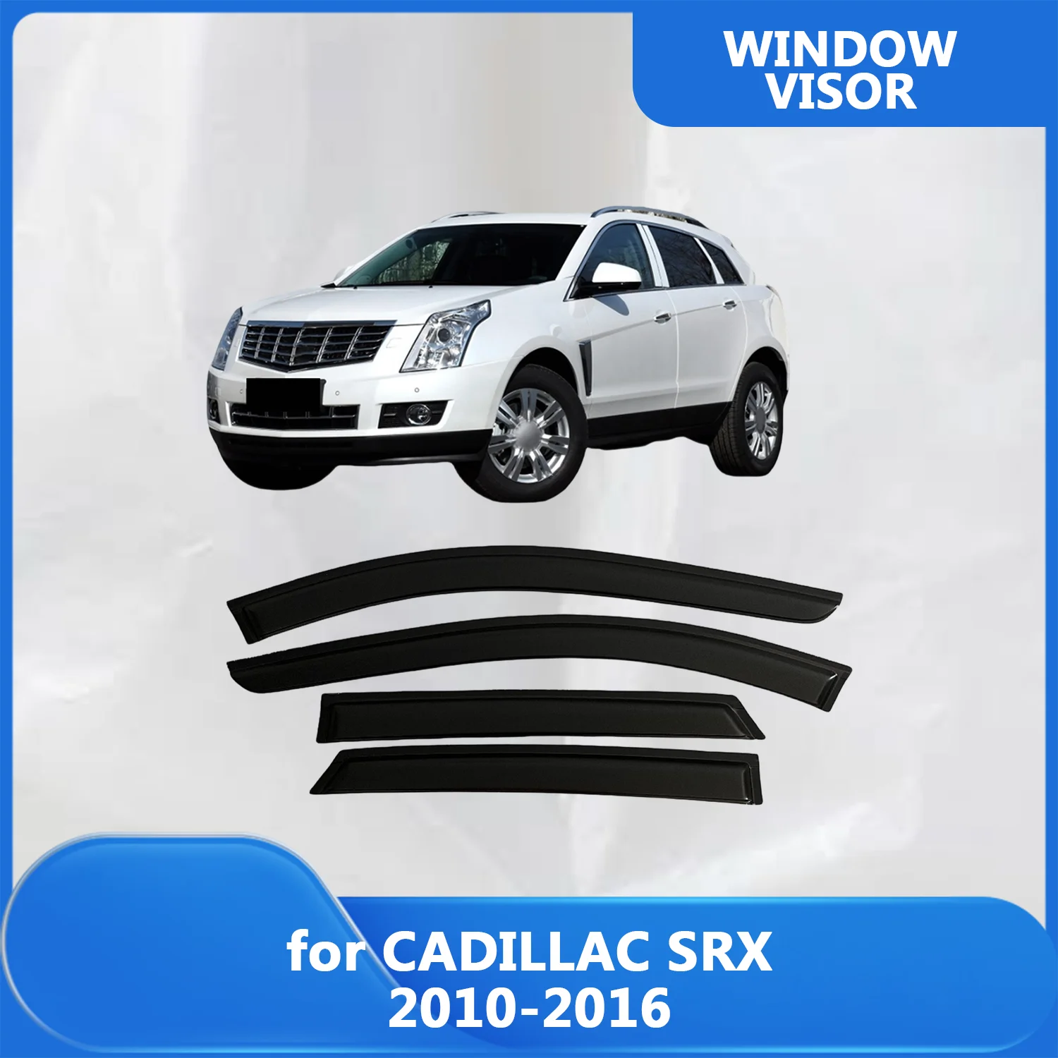 

Window Visor for CADILLAC SRX 2010 2011 2012 2013 2014 2015 2016 Wind Deflectors Rain Guards Door Visor Vent Shades Rain