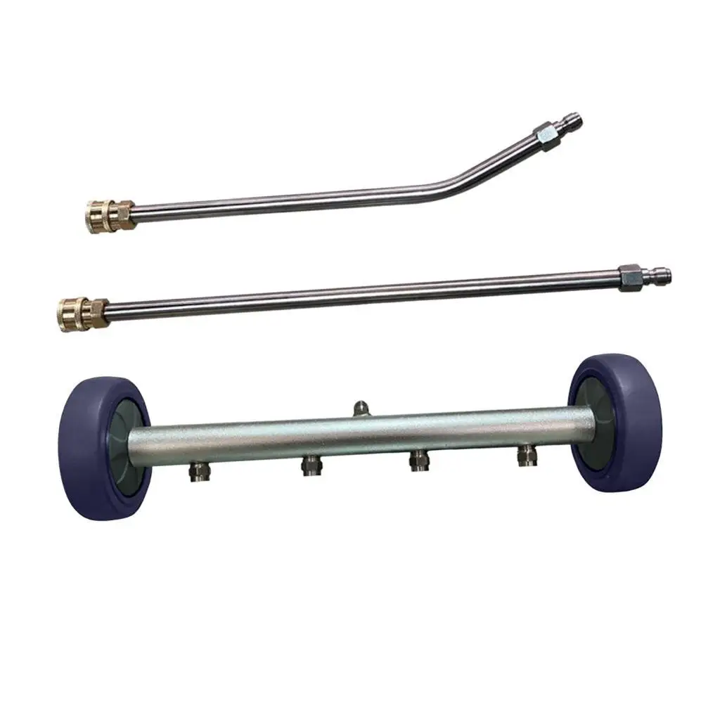 Stainless Steel Undercarriage Pressure Washer Accessory Water Broom Wand for High Pressure Car Wash and Outdoor Cleaning