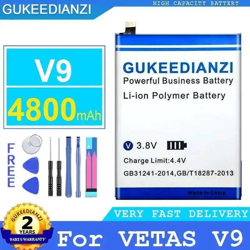 

For Vetas V9 Mobile Phone Battery Stable 4800Mah Long-Lasting Performance