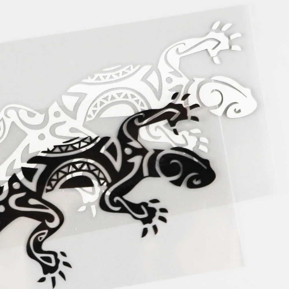 YJZT  Funny Reptile Lizard Decor Car Stickers Vinyl Bumper Car Window Black/Silver