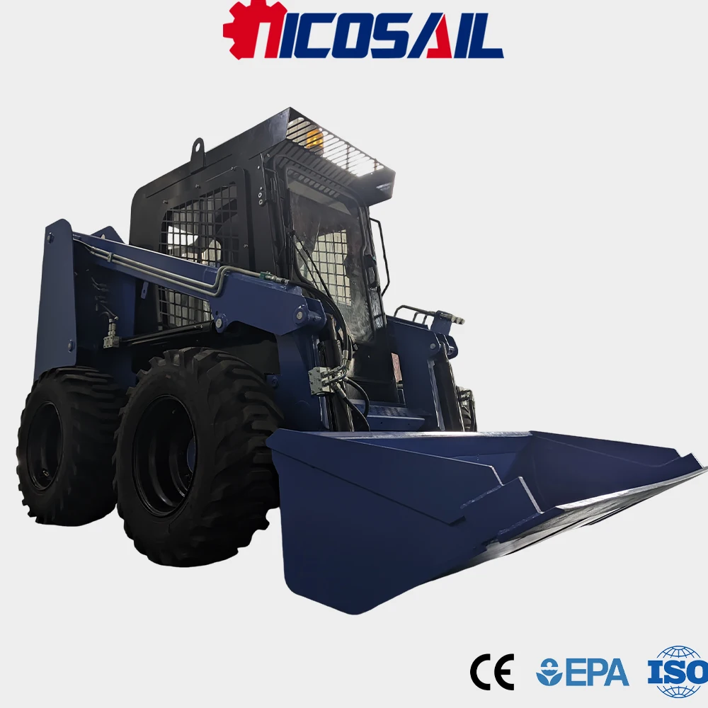 

Мини-погрузчик Nicosail с бортовым поворотом, сертифицированный CE, высокоэффективный, для сельскохозяйственных работ и строительства