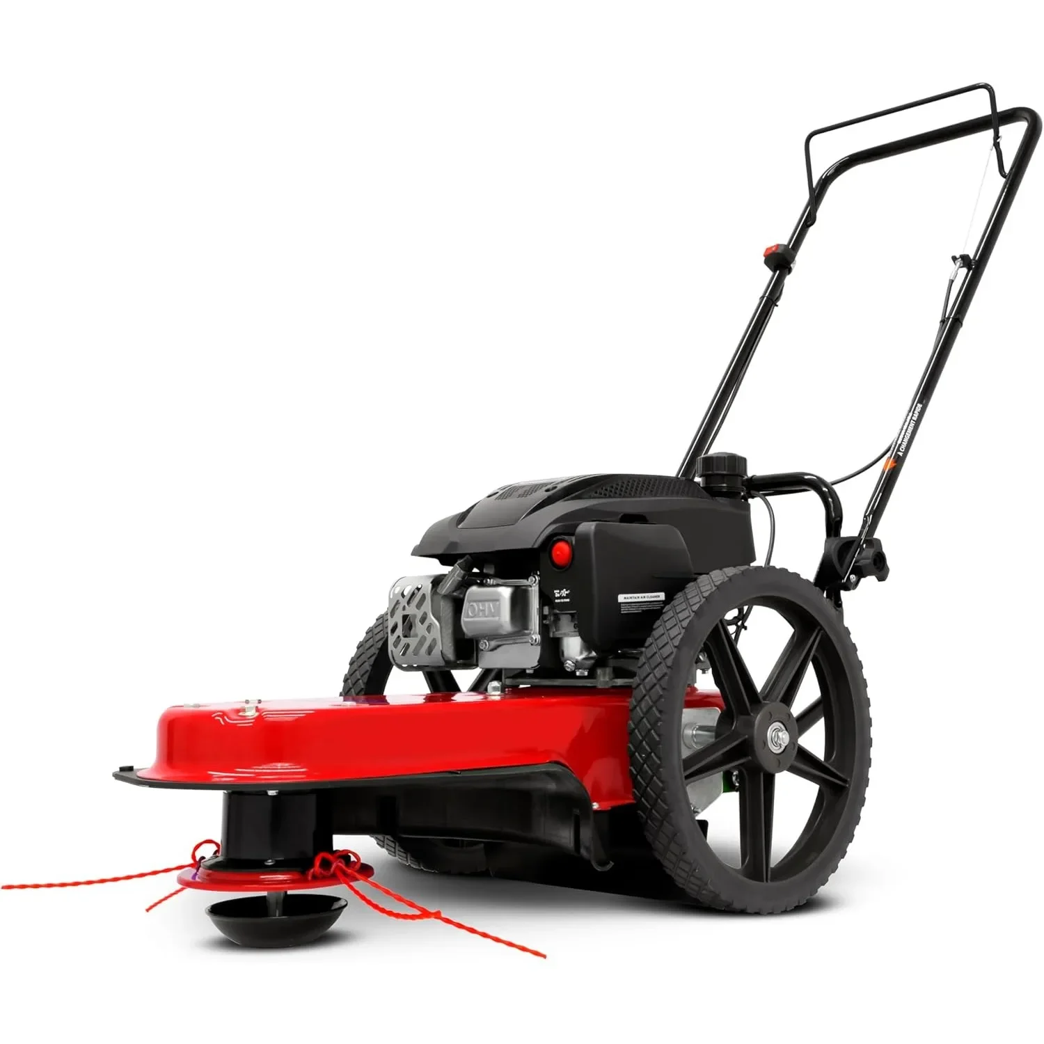 for Walk Behind String Mower with 160cc Viper 4-Cycle Engine, 22” Cutting Diameter, 14” Never-Go-Flat Wheels, Easy Assembly