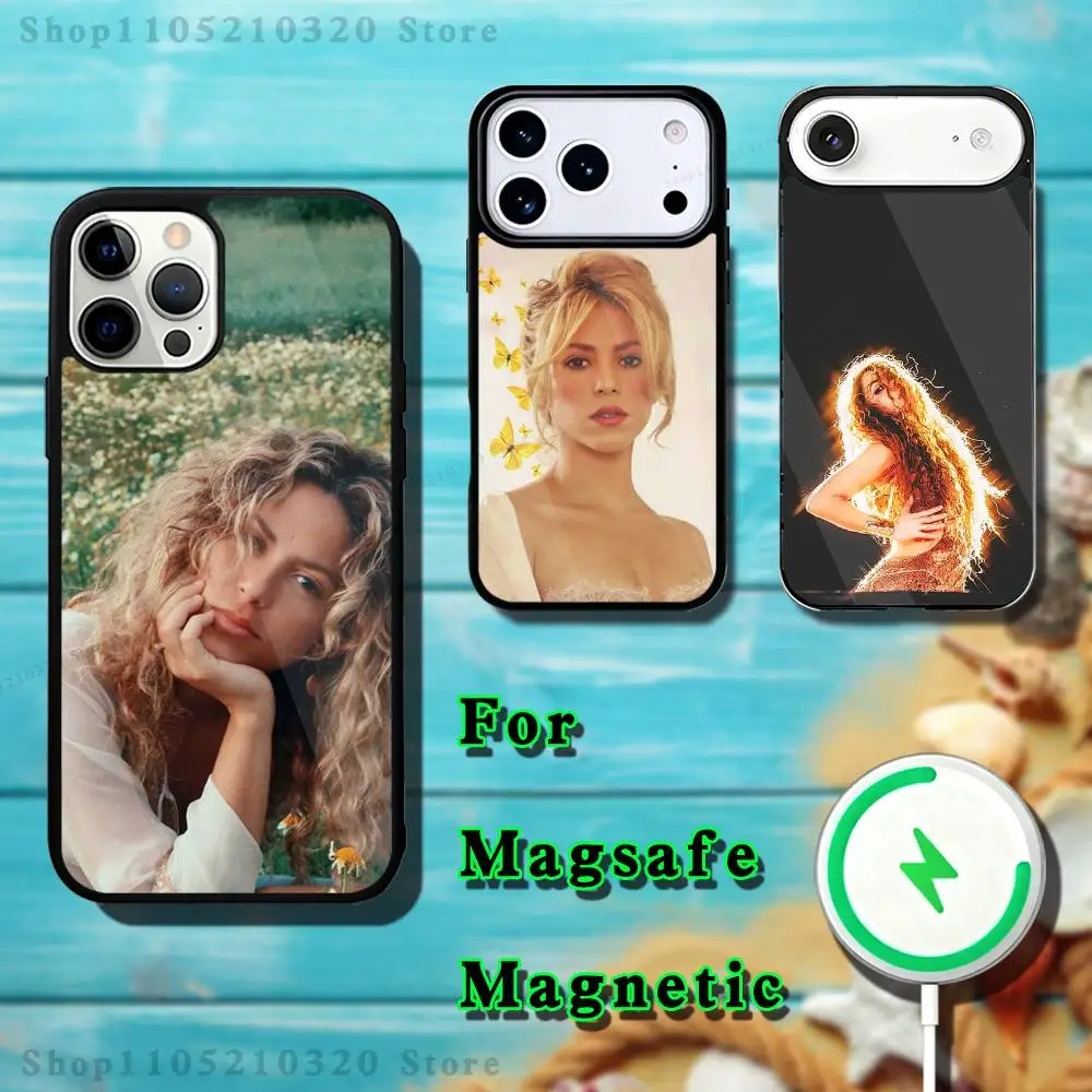 

S-Shakira Singer Phone Case For iPhone 17,16,15,14,13,12,11,Pro,Max,Plus,Mini,SE4,E Magnetic Magsafe Wireless Charging