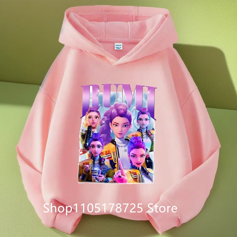 2026 KPop شيطان الصيادين Huntrix هوديي طفل الفتيات الفتيان موضة البلوز Harajuku كم طويل البلوز الاطفال جديد الكرتون القمم #6