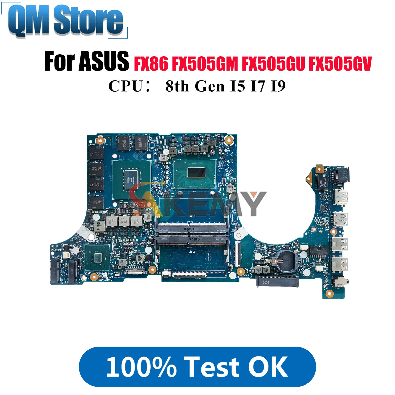 

FX505GM Laptop Motherboard For ASUS TUF Gaming FX86FE FX505GV FX505GM FX505GU FX505 FX86FD Notebook Mainboard With I5 I7 I9 CPU